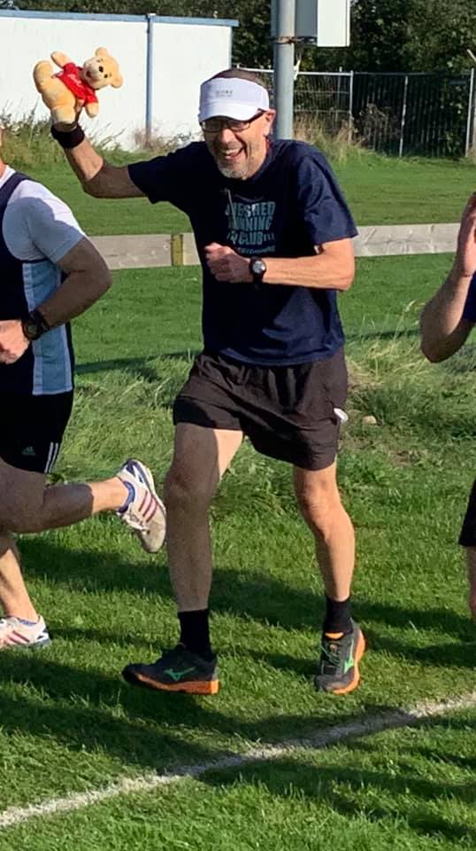 Ray running his 250th Parkrun